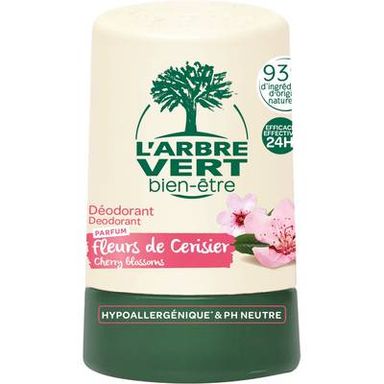 L'Arbre Vert Bien-Etre Déodorant bille à la fleurs de cerisier, 50ml