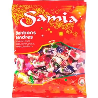 Samia Bonbons Tendres saveur Fruits - Halal, 590g