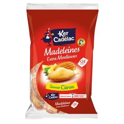 Ker Cadélac Madeleines extra Moelleuses au Citron, 600g
