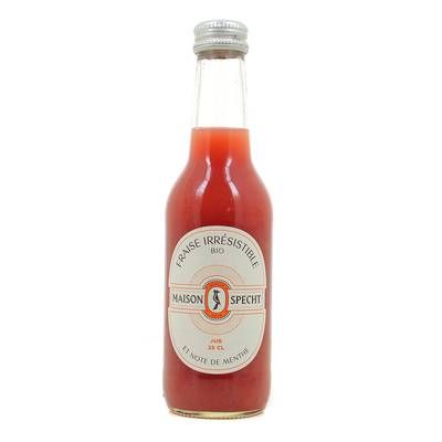 Maison Specht Jus Fraise Irrésistible et Note de Menthe, Bio, 25cl