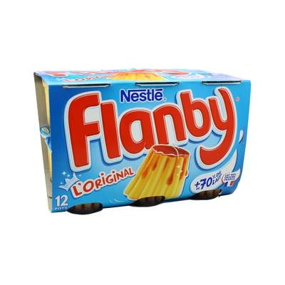 Flanby Flan Vanille Nappé Caramel, 12x100g