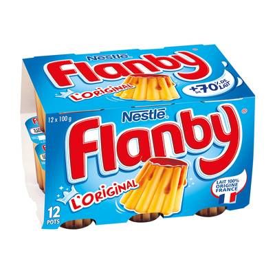 Flanby Flan Vanille Nappé Caramel, 12x100g