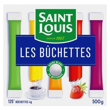Saint Louis Dosettes de Sucre Blanc en poudre, 125 dosettes