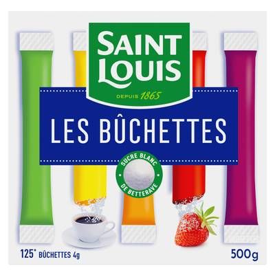 Saint Louis Dosettes de Sucre Blanc en poudre, 125 dosettes