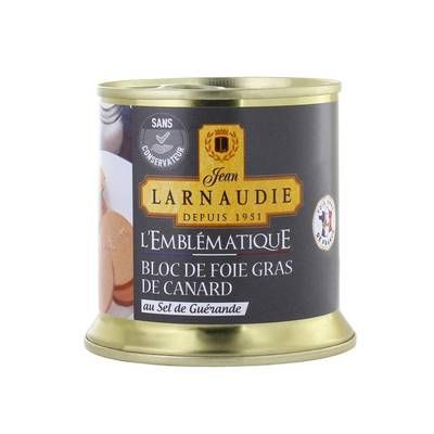 Larnaudie Bloc de Foie Gras de Canard au Sel de Guérande - L'Emblématique, 190g
