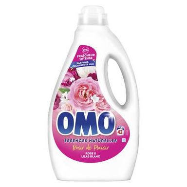 Omo Lessive liquide Rose & Lilas Blanc, 1,764L