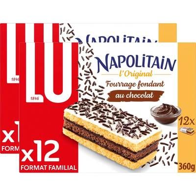 Lu Napolitain Mini classic, 2x12 pièces, Lot de 2x360g