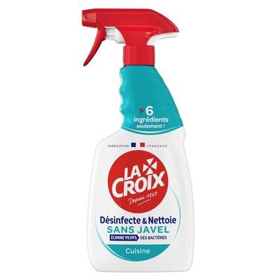 La Croix Spray Nettoyant Ménager Cuisine Désinfectant Sans Javel, 500ml