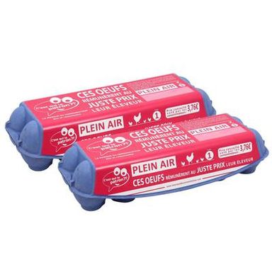 C'est qui le Patron Oeufs plein air, Lot de 2x12 oeufs