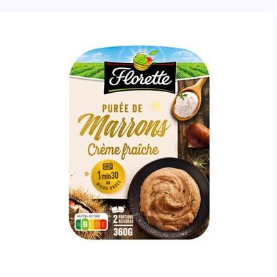 Florette Purée de Marrons Pointe de Crème Fraiche, 2x180g