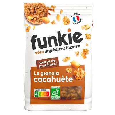 Funkie Céréales Croustillantes Granola Cacahuètes Bio, 300g