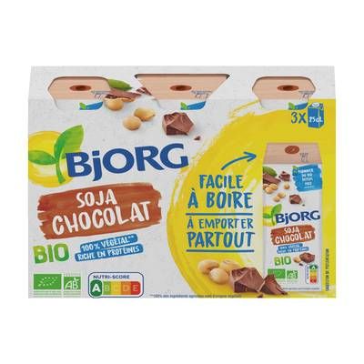 Bjorg Soja Chocolat Boisson Végétale Bio, 3x25cl