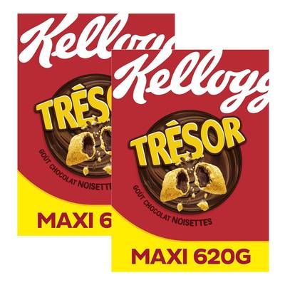 Trésor Céréale Chocolat Noisette, Lot de 2x1Kg
