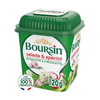 Boursin Dés de fromage échalote et ciboulette, 120g