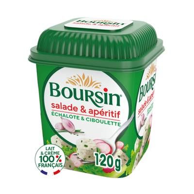 Boursin Dés de fromage échalote et ciboulette, 120g