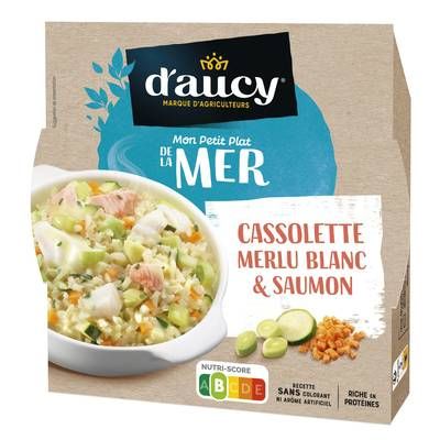 D'aucy Cassolette Merlu Blanc et Saumon, 300g