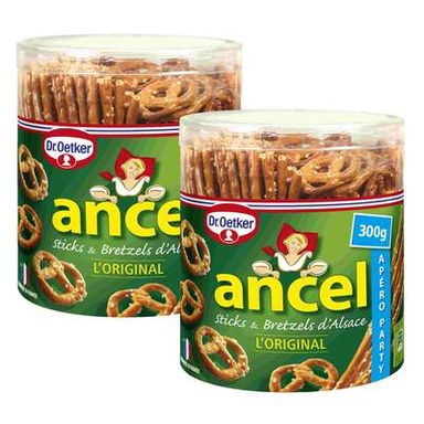 Ancel Sticks et Bretzels d'Alsace, Lot de 2x300g