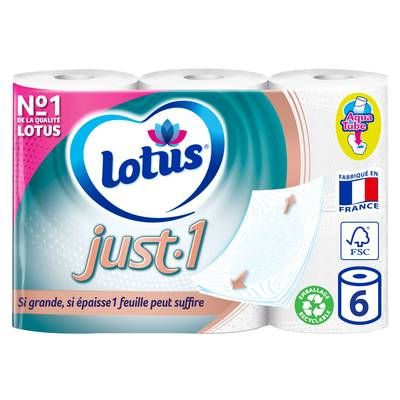 Lotus Papier toilette Just1 5 épaisseurs, 6  rouleaux