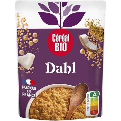 Céréal Bio Dahl de lentilles corail, pois chiches, légumes et soja Bio, 220g