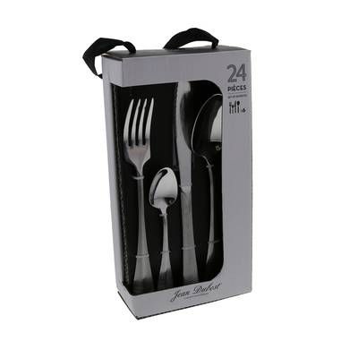 Jean Dubost Couvert en boite cadeau Acier inox, 24 pièces