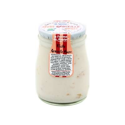 La Ferme du manège Yaourt Maigre Pêche Groseille, 1x180g