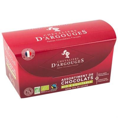 Les Chevaliers d'Argouges Assortiment Chocolat Noir BIO, 184g
