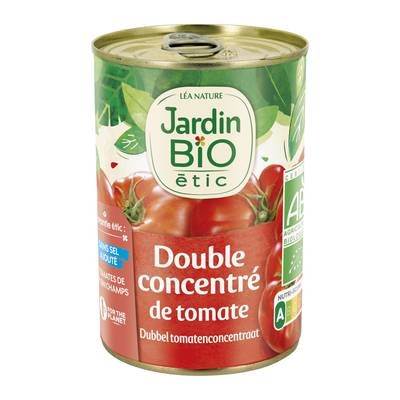 Jardin Bio Etic Double Concentré de Tomates Bio Sans sel ajouté, 140g