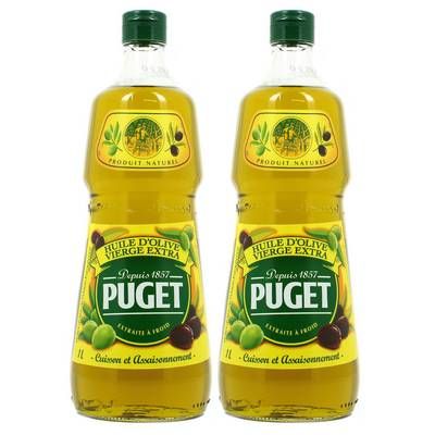 Puget Huile d'olive vierge extra, Lot de 2x1L