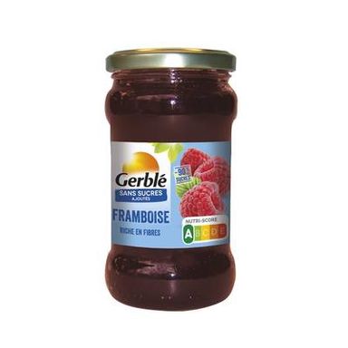 Gerblé Sans Sucres Ajoutés Framboises à tartiner -90% de sucres en moins, 320g