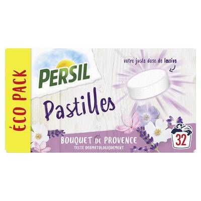 Persil Lessive tablette à la fleur de coton pour peaux sensibles, 32 tablettes