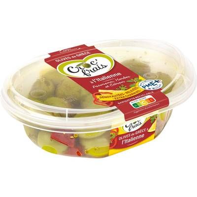 Croc'Frais Olives Denoyautées à l'Italienne, 200g