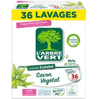 L'arbre Vert Lessive en poudre hypoallérgénique, 1,8kg