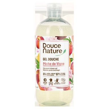 Douce Nature Gel Douche Pêche de Vigne Cosmébio, 500ml