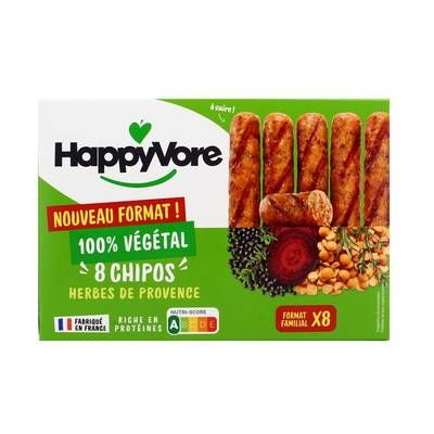 HappyVore Chipos végétales aux herbes de Provence, 400g