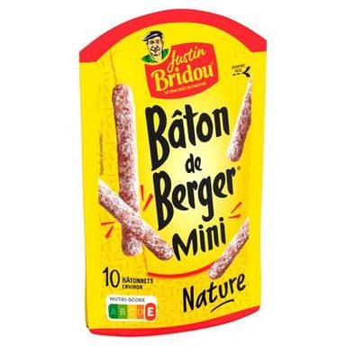 Justin Bridou Mini Bâton de Berger Nature, 100g