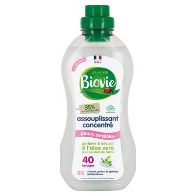 Biovie Assouplissant concentré à l'aloé vera Bio 33 lavages Ecocert, 1L