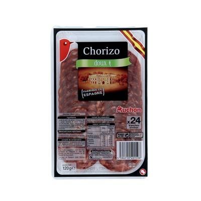 Auchan Chorizo Doux, 24 tranches - 120g
