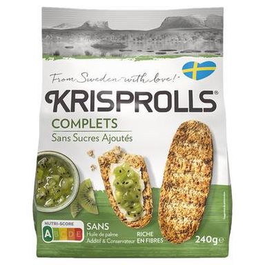 Krisprolls Petits Pains Suédois Complets sans sucres ajoutés, 240g
