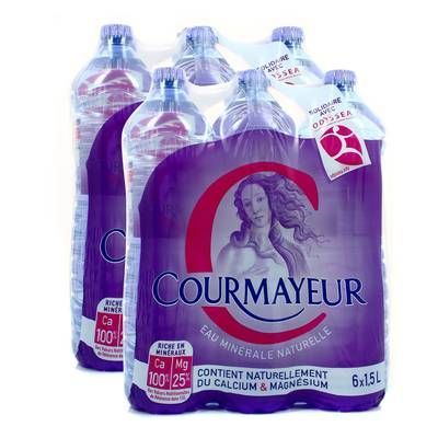 Courmayeur Eau minérale naturelle, Lot de 2 - 6X1,5L
