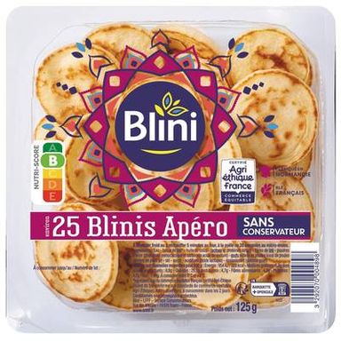 Blini Blinis Apéro, 25 blinis - 125g
