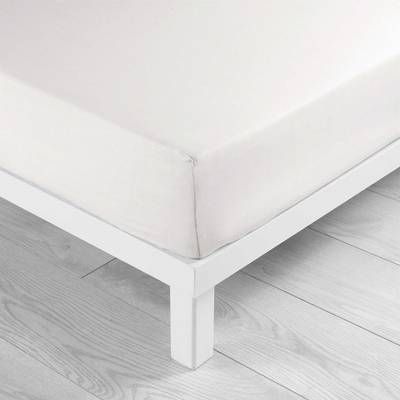 Douceur D Interieur Drap housse blanc 2 personnes, 140 x 190 cm