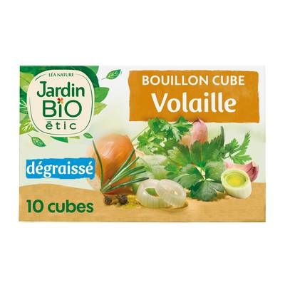 Jardin Bio Etic Bouillon cube volaille dégraissé Bio, 10x10g