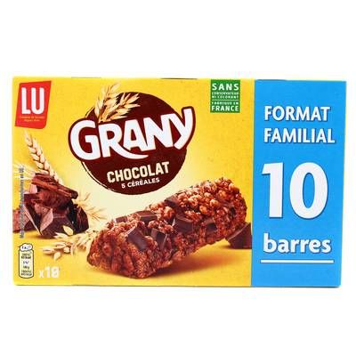 Grany 5 Céréales et Chocolat, 10 barres