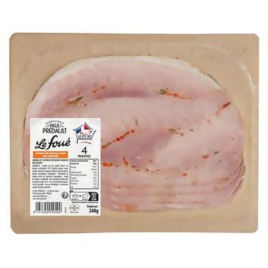 Paul Prédault Jambon Cuit Supérieur Braisé, 4 tranches - 240g