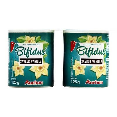Auchan Yaourt au bifidus à la vanille, 4x125g
