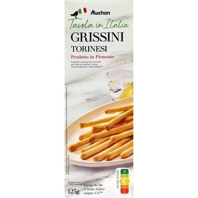 Auchan Tavola In Italia Gressins Classiques - Grissini Torinesi, 125g