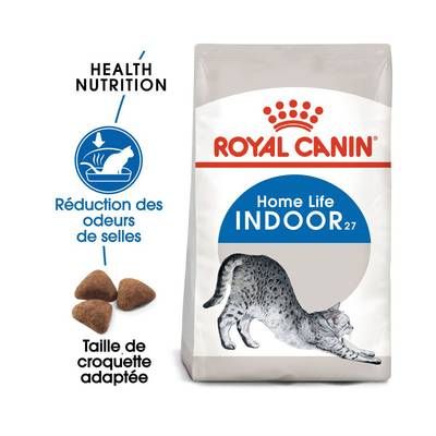 Royal Canin Croquettes Indoor 27 Réduction odeur des selles pour Chat Adulte d'Intérieur, 1.5kg