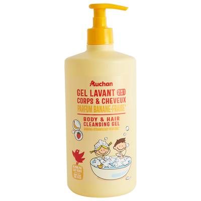 COSMIA Gel lavant corps et cheveux 2 en 1 banane fraise, 750ml
