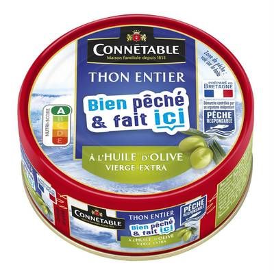 Connetable Thon Entier à l'Huile d'Olive vierge extra, 160g