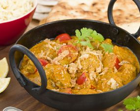Poulet curry et oignons